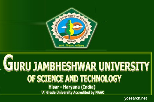 GURU JAMBHESHWAR UNIVERSITY OF SCIENCE AND TECHNOLOGY