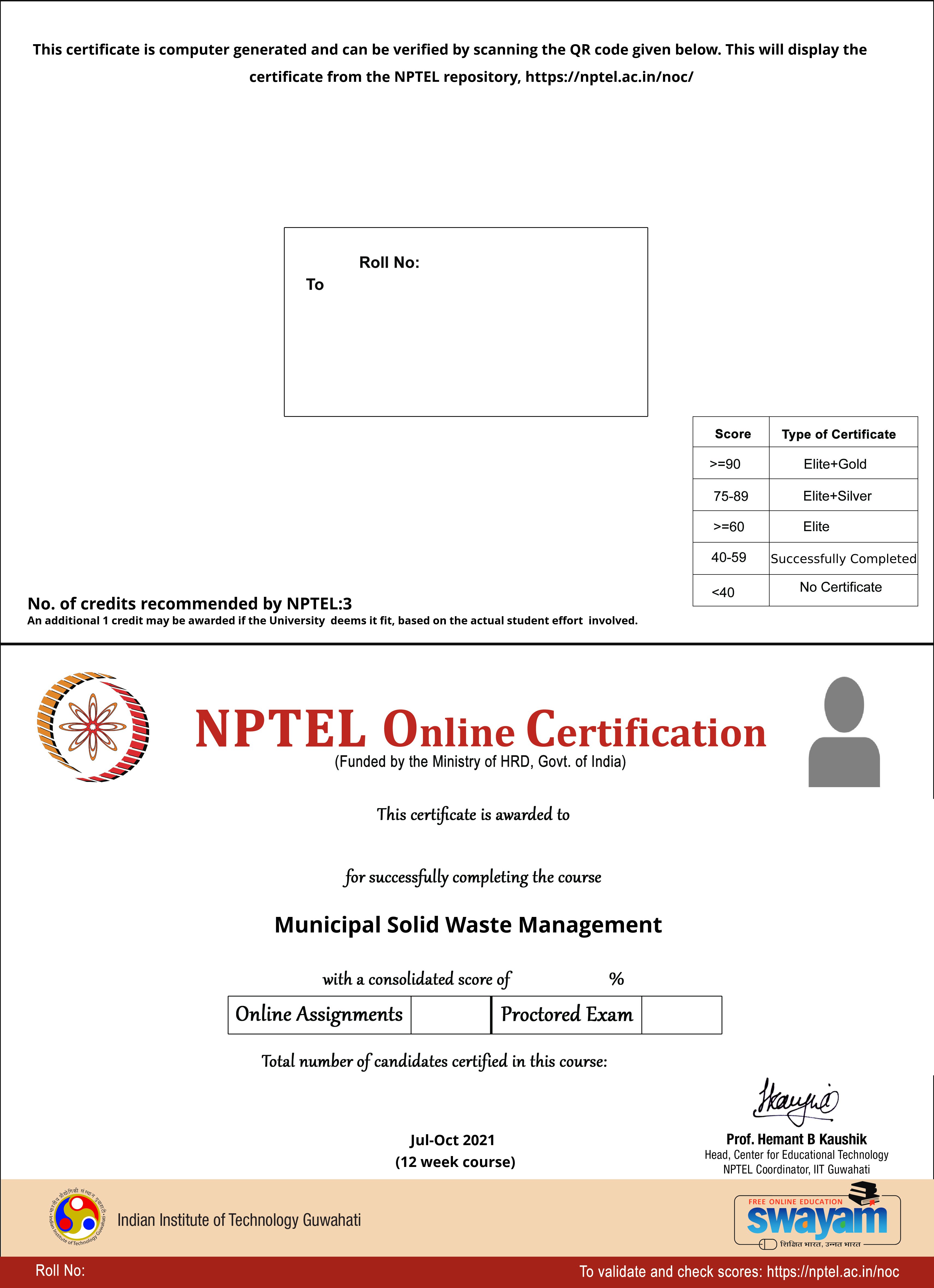municipal solid waste management nptel assignment answers 2022