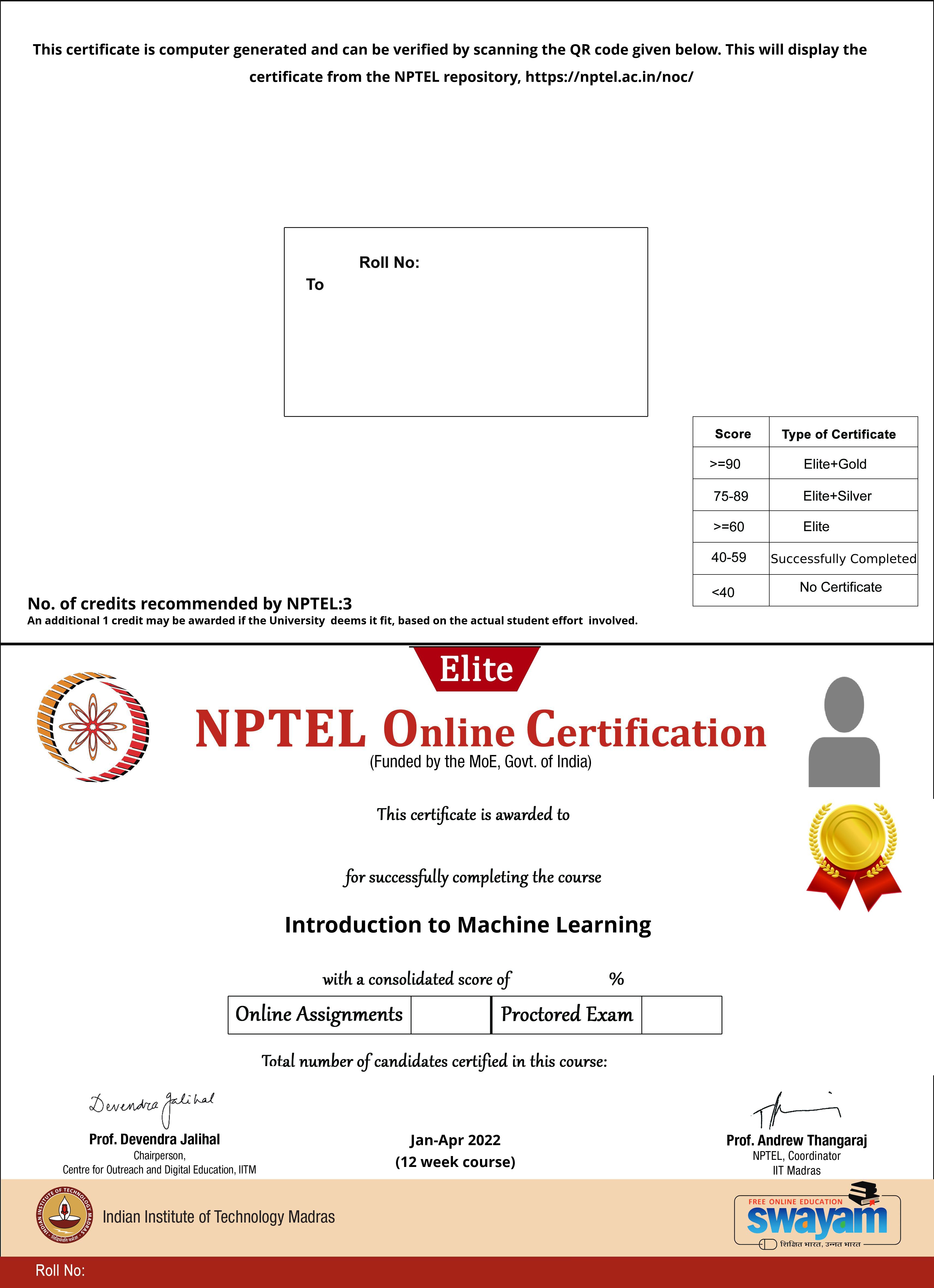 nptel assignment answers 2022 machine learning
