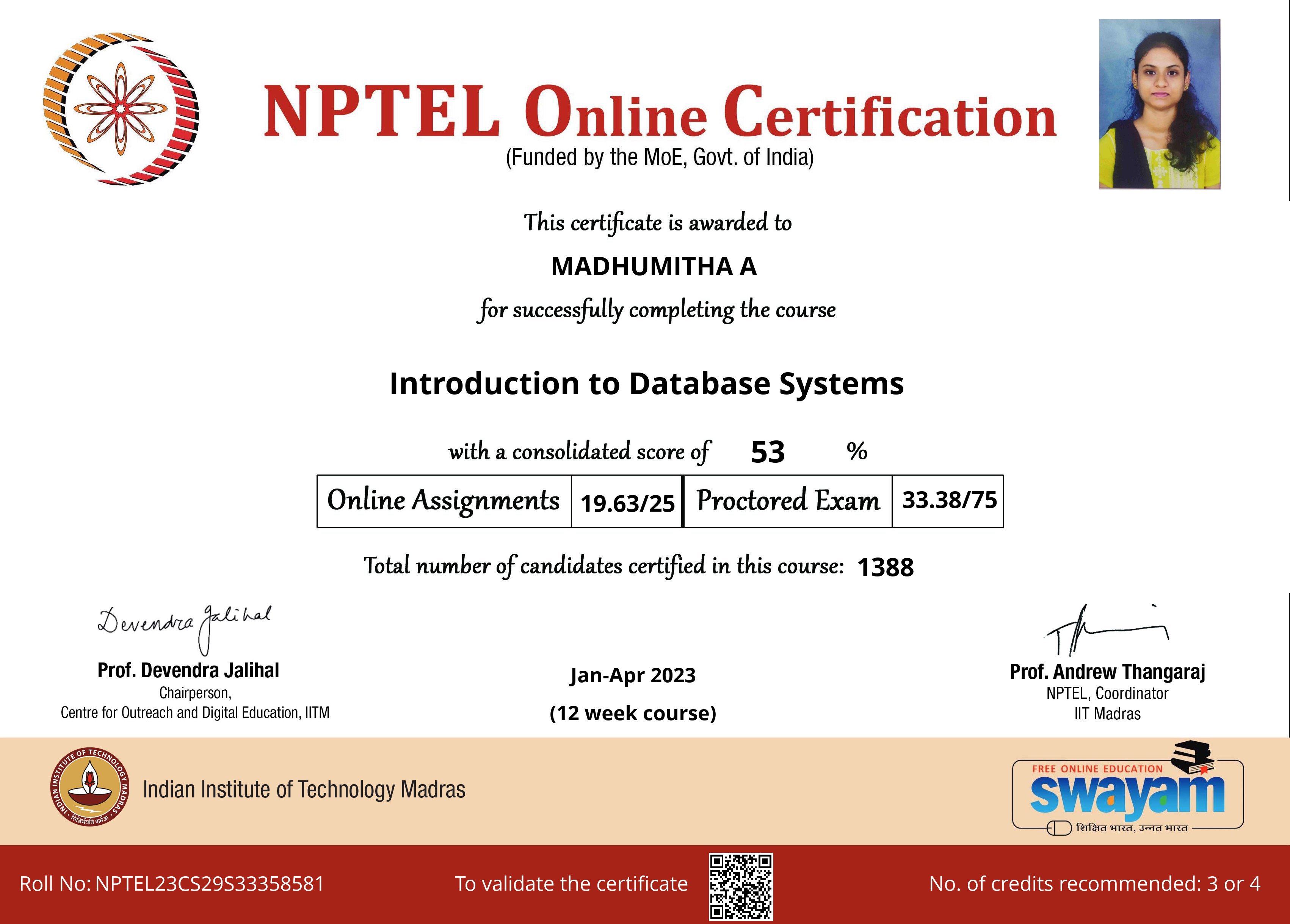 Madhumitha A - System Engineer @ TCS | AIML | Java | Python| SQL ...