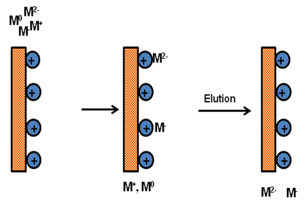 Figure 29.1: Affinity of analytes (M, M + , M -1 , M -2 ) towards ...