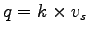 $\displaystyle q = k\times v_s$