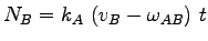 $\displaystyle N_B=k_A~(v_B-\omega_{AB})~t$
