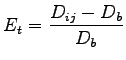 $\displaystyle E_t = \frac{D_{ij}-D_b}{D_b}$