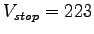 $ V_{stop}=223$