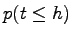 $\displaystyle p(t\le h)$