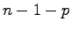 $\displaystyle n-1-p$