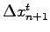 $ \Delta x^{t}_{n+1}$