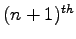 $ (n+1)^{th} $