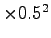 $ \times0.5^2$