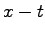 $ x-t$