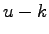 $ u-k$