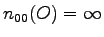 $ n_{00}(O) = \infty$
