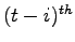 $ (t-i)^{th}$