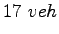 $\displaystyle 17~veh$