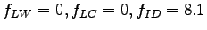 $ f_{LW}=0, f_{LC}=0, f_{ID}=8.1$