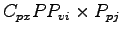 $\displaystyle C_{px}PP_{vi} \times P_{pj}$
