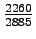 $ \frac{2260}{2885}$