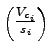 $ \left(\frac{V_{c_i}}{s_i}\right)$