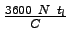 $ \frac{3600~N~t_l}{C}$