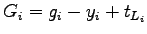 $\displaystyle G_i=g_i-y_i+t_{L_i}$