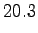 $\displaystyle 20.3$