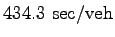 $\displaystyle 434.3~\mathrm{sec/veh}$