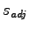 $\displaystyle s_{adj}$