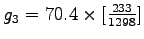 $ g_3 = 70.4 \times
[\frac{233}{1298}]$