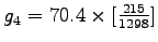 $ g_4 = 70.4 \times
[\frac{215}{1298}]$