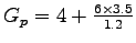 $ G_p =4+\frac{6\times3.5}{1.2}$