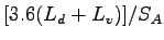 $ [3.6(L_d+L_v)]/S_A$