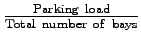 $ \frac{\mathrm{Parking~load}}{\mathrm{Total~number~of~bays}}$