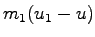 $\displaystyle m_1(u_1 - u)$