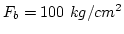 $F_b=100~kg/cm^2$