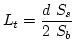 $\displaystyle L_t=\frac{d~S_s}{2~S_b}$