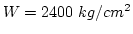 $W=2400~kg/cm^2$