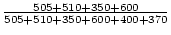 $\frac{505+510+350+600}{505+510+350+600+400+370}$