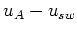 $u_A-u_{sw}$