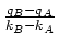 $\frac{q_B-q_A}{k_B-k_A}$