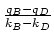 $\frac{q_B-q_D}{k_B-k_D}$