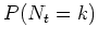 $P(N_t=k)$