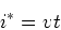 \begin{displaymath}i^* = vt \end{displaymath}