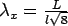 $\lambda_x=\frac{L}{l\sqrt 8}$