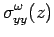 $\displaystyle \sigma_{yy}^\omega(z)$