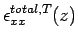 $\displaystyle \epsilon_{xx}^{total,T}(z)$