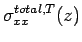 $\displaystyle \sigma_{xx}^{total,T}(z)$