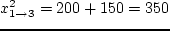 $x_{3 \rightarrow 5}^2 = 0 + 150
= 150$