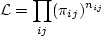 $\sum_i \pi_{ij} = 1$