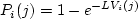 $\pi_{ij} = P_i(j) - P_i(j-1)$
